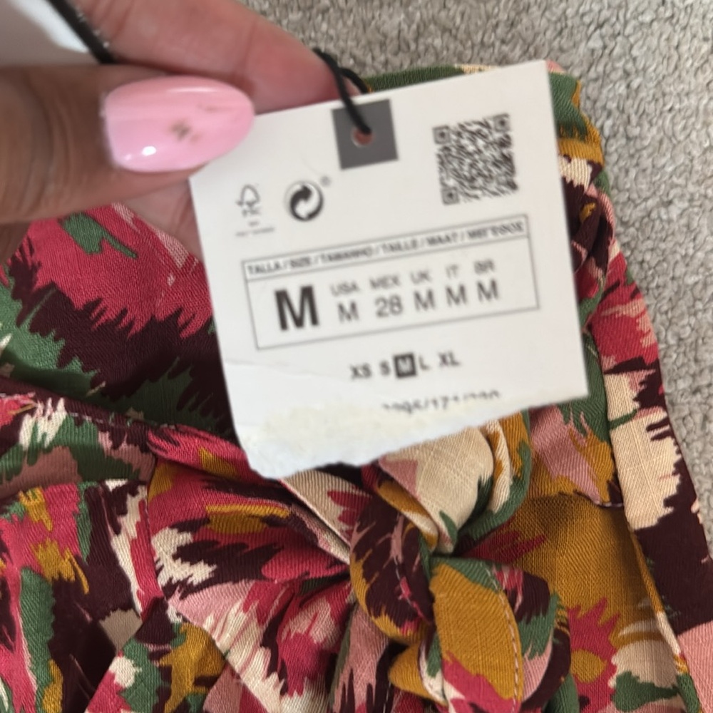 NWT Zara Beaded Pareo Wrap Skirt Size M - Picture 3 of 6